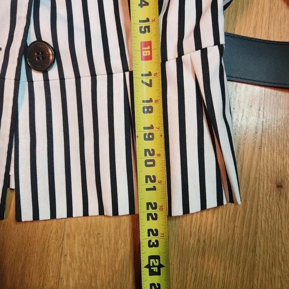 Anne Klein Black and White Striped Jacket - Picture 8 of 11